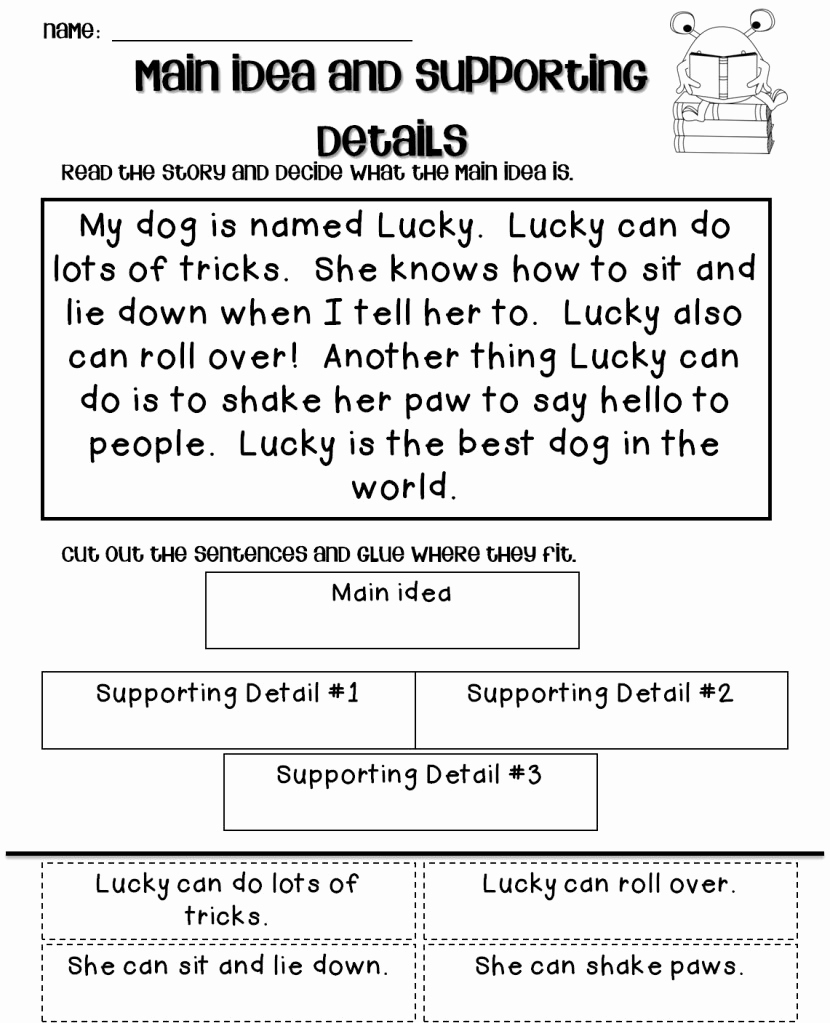 Free Printable Main Idea Worksheets Lovely 10 Lovable Main Idea 