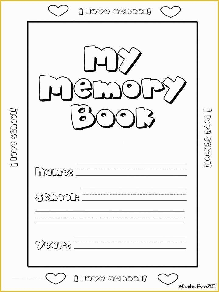 Free Printable Memory Book Templates Pdf Printable Word Searches 