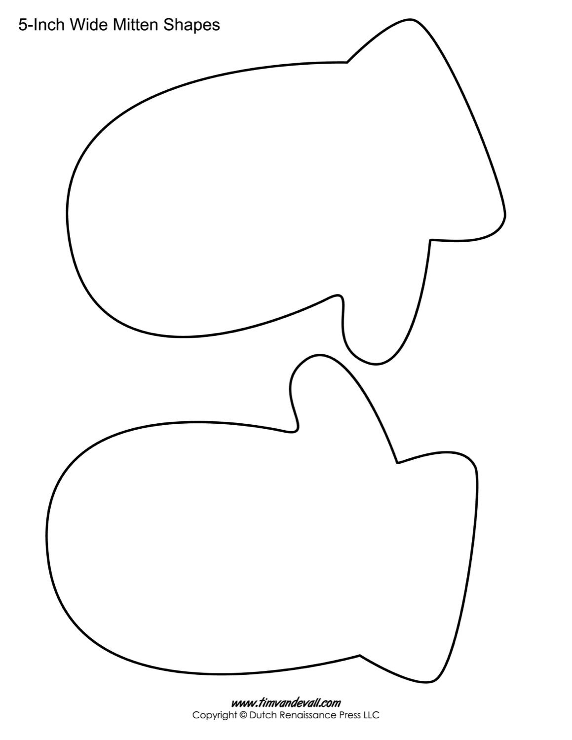 Free Printable Mitten Template Printable Word Searches