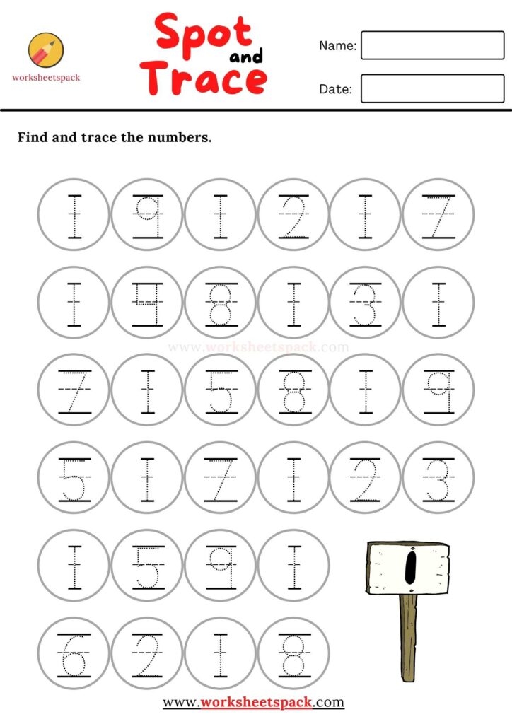 Free Printable Number Tracing Worksheets Worksheetspack