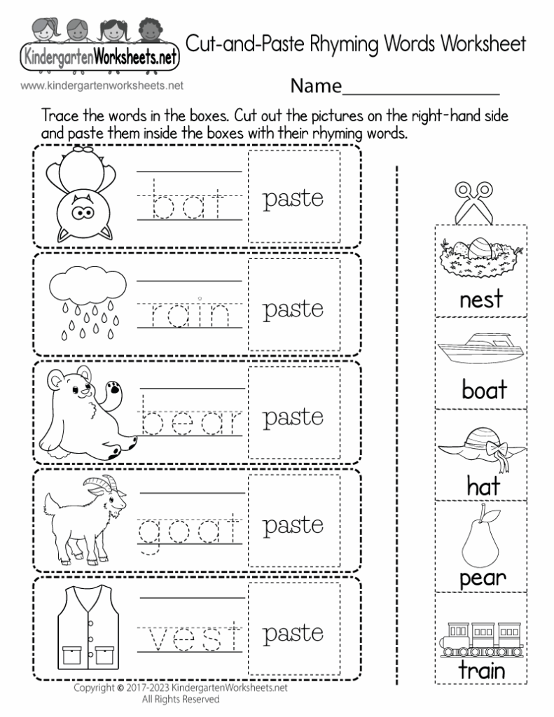Rhyming Words Worksheet Download Free Printable Templates Rhyming words worksheet download free printable templates