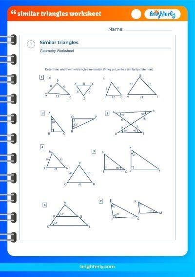Free Printable Similar Triangles Worksheets PDF Brighterly 