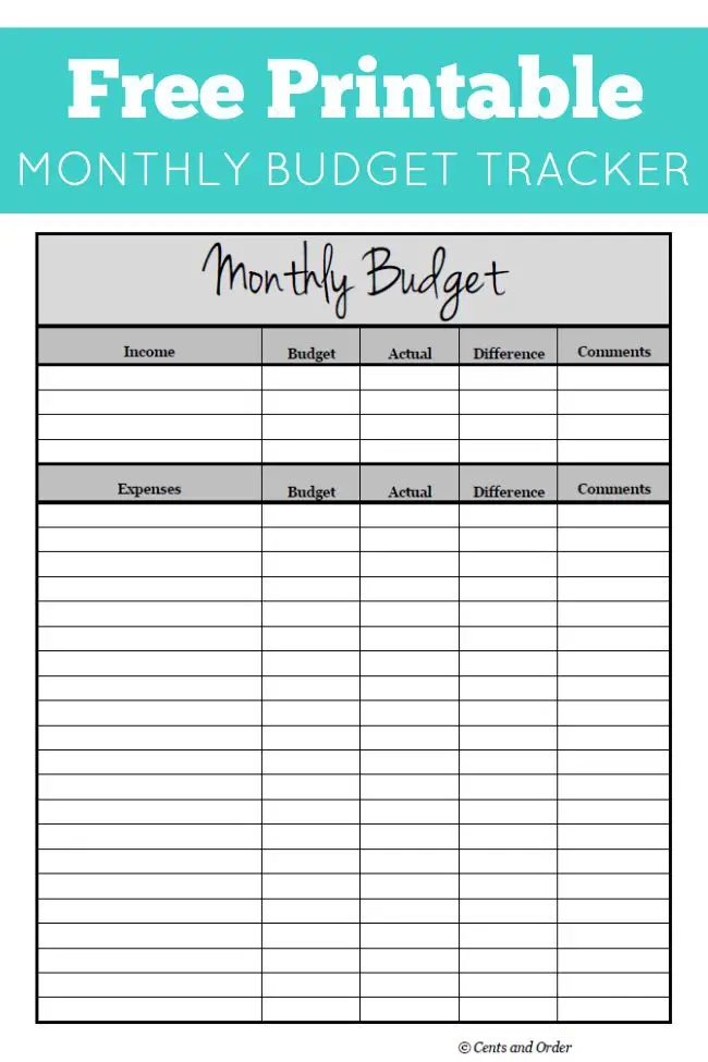 Free Printable Simple Monthly Budget Worksheet Lightsdast