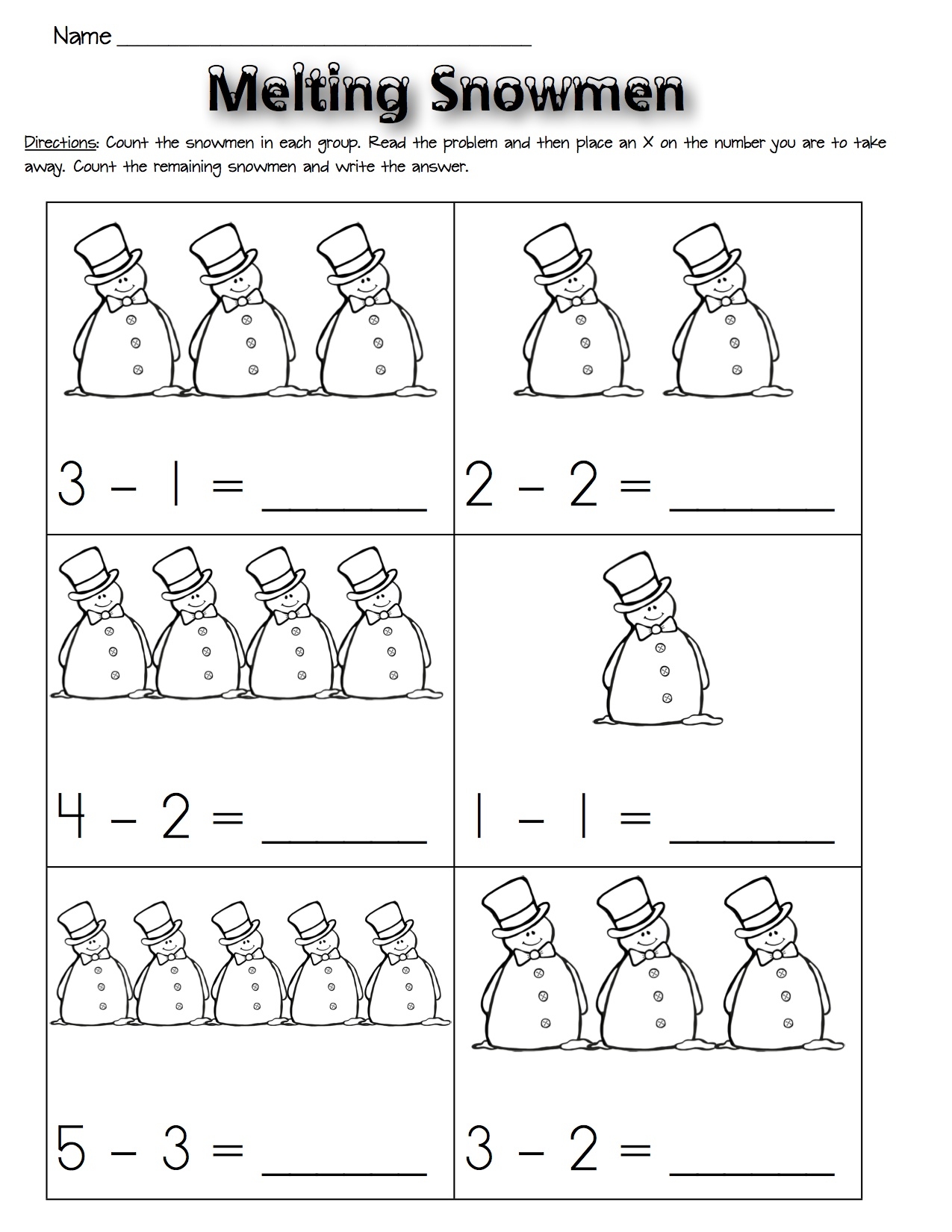 Free Printable Subtraction Worksheets For Kindergarten PDFs