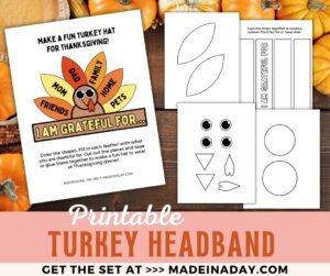 Free Printable Turkey Headband Template Made In A Day