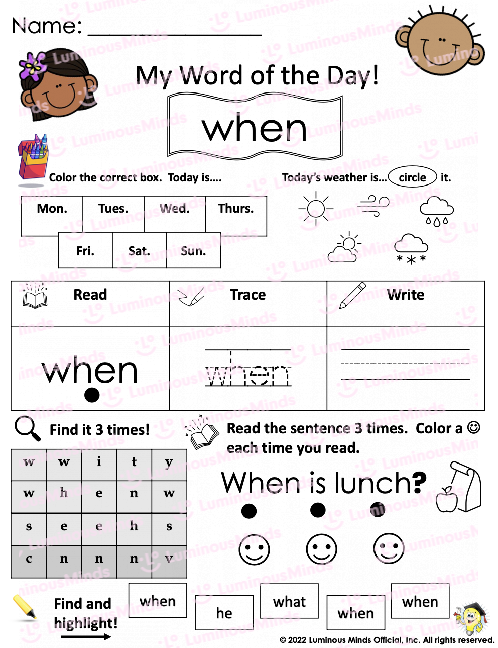 Free Sight Word Worksheet there Free4Classrooms Worksheets Library