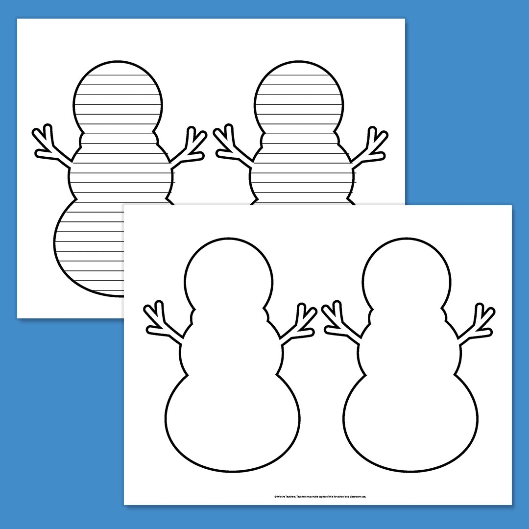 Free Snowman Template Printable Bundle For Winter Honct
