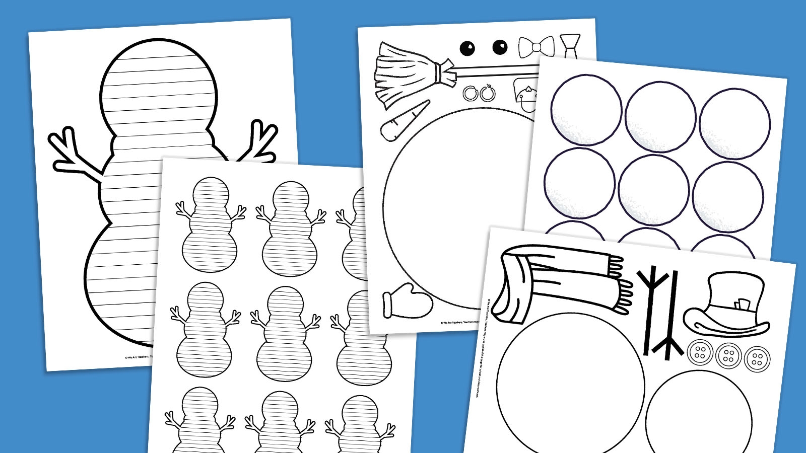 Free Snowman Template Printable Bundle For Winter Saperap