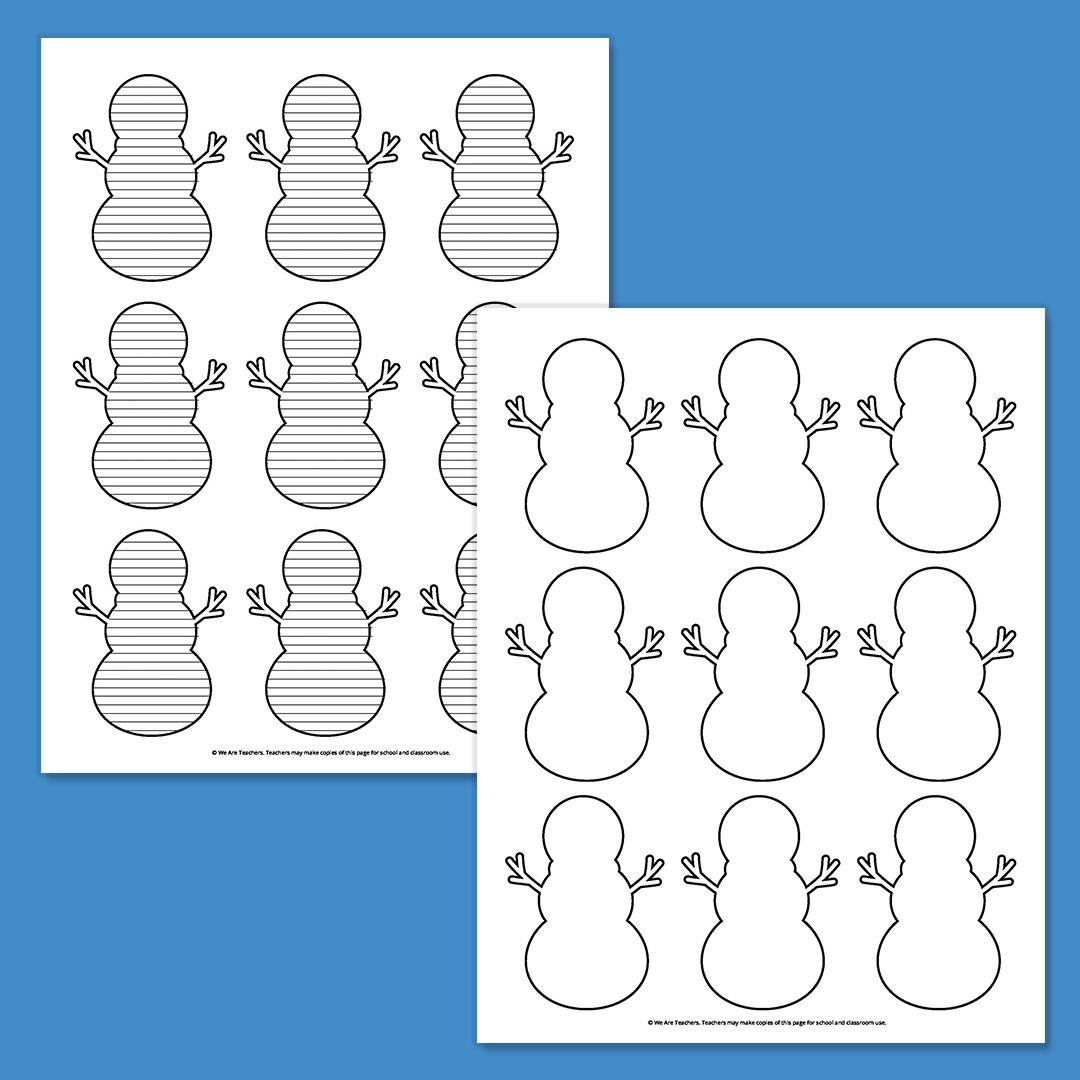 Free Snowman Template Printable Bundle For Winter Soyett