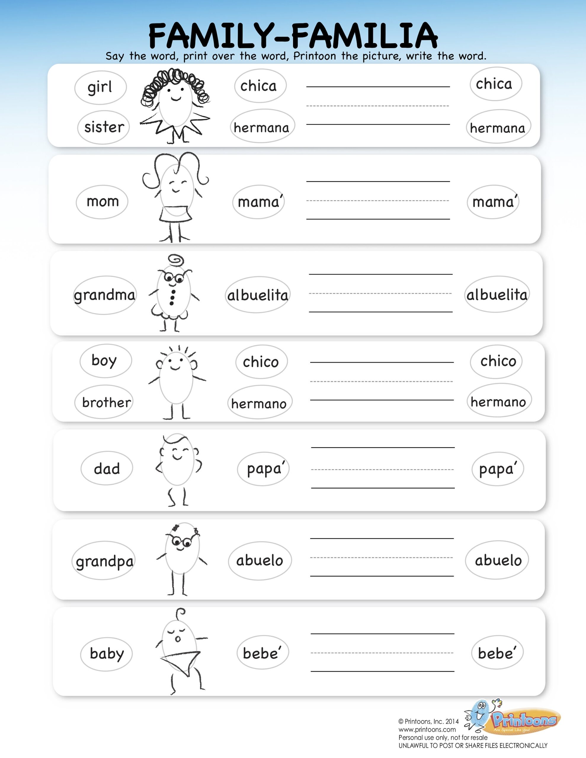 Free Spanish Worksheets For Kindergarten LoveToKnow Worksheets Library