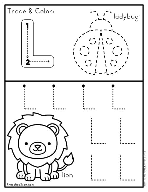 Free Tracing Letter L Worksheet Worksheets Library