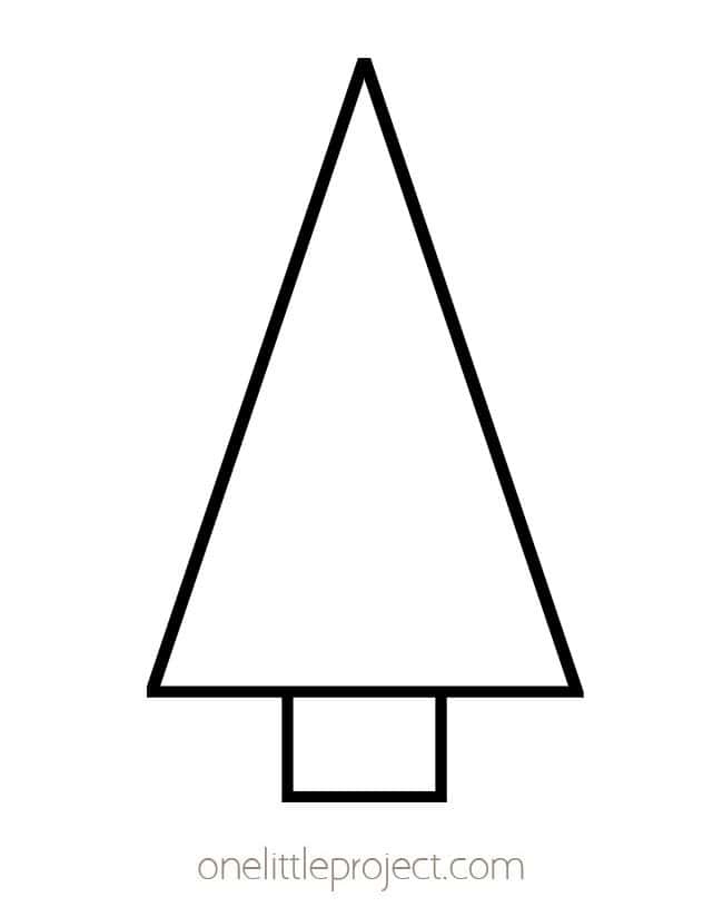 Full Page Printable Christmas Tree Template
