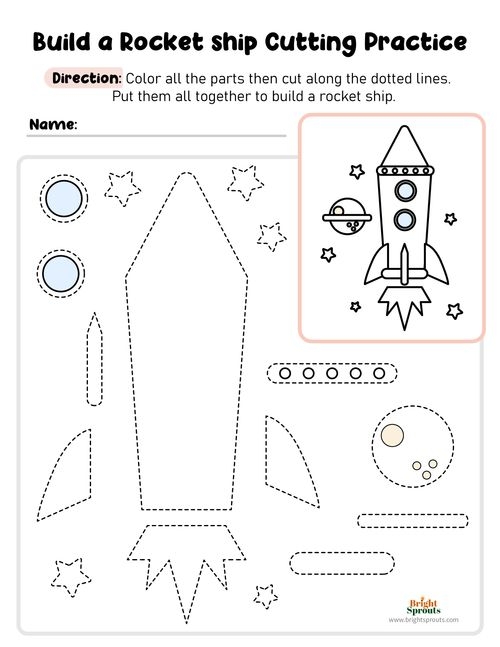 Fun Cutting Practice Worksheets To Build Scissor Skills