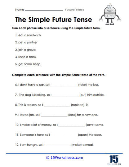 Future Tense ESL Printable Worksheets And Exercises Worksheets Library