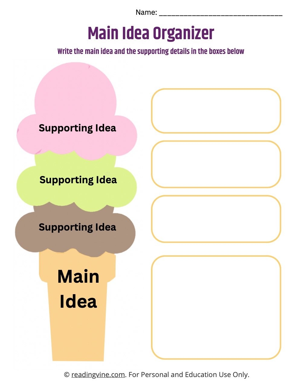 Getting The Main Idea Activities Worksheets Reading Level 3 0
