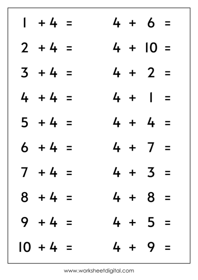 Grade 1 Maths Worksheet Digital Worksheets Library