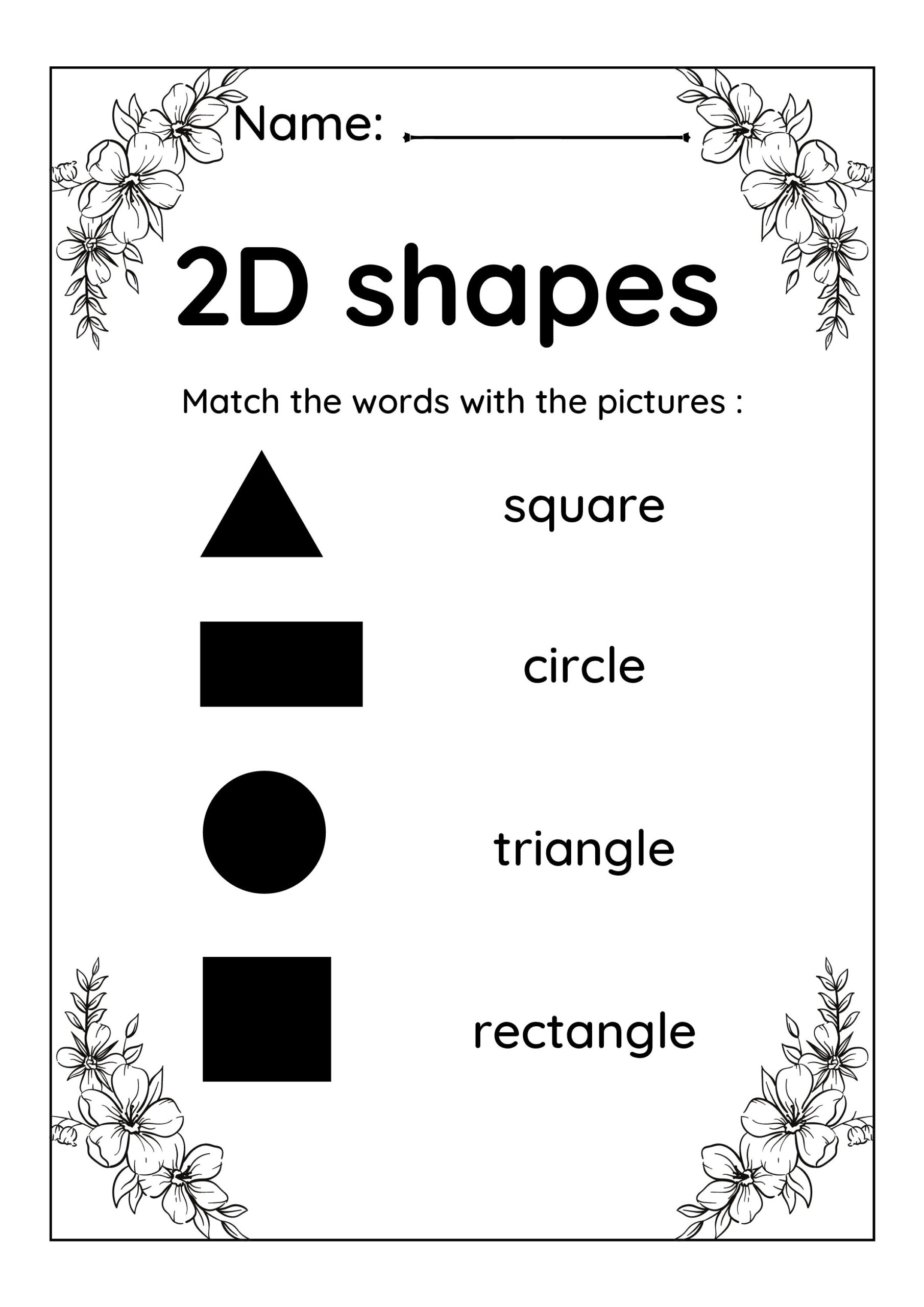 Grade 1 Term 4 Mathematics 2D Shapes Worksheet Teacha Worksheets 