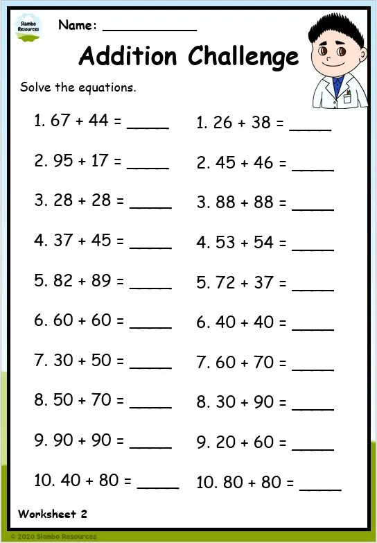 Grade 4 Addition Worksheets Free Printables Math Worksheets 