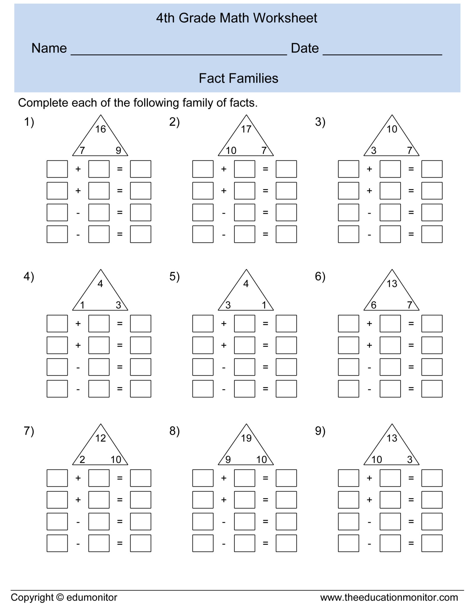 Grade 4 Math Worksheets Canada Free Printable Printable Worksheets