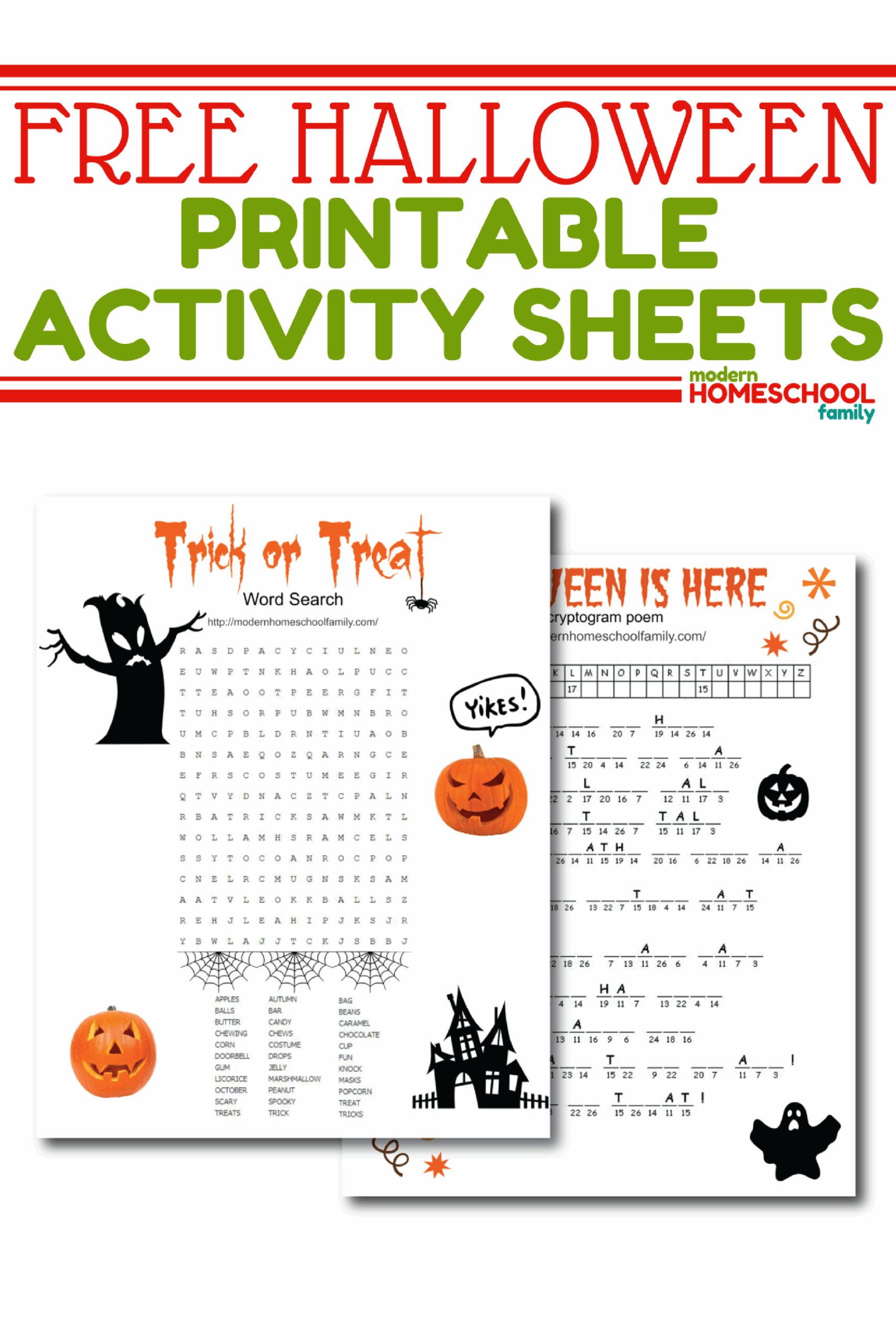 Halloween Activity Worksheets Printable Printable Worksheets