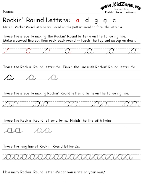 Handwriting Exercises Worksheets Hand Writing