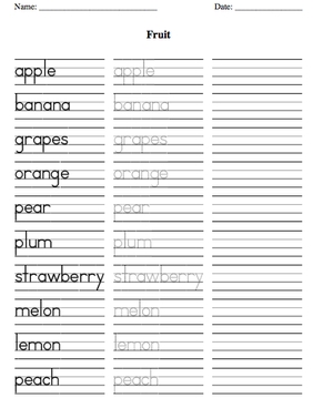 Handwriting Exercises Worksheets Hand Writing