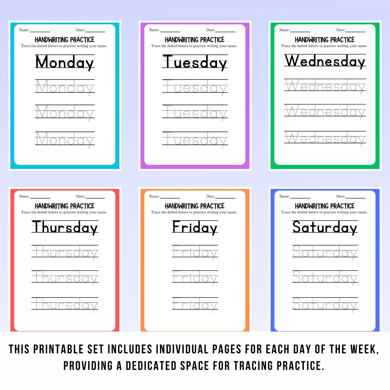 Handwriting Practice Sheets Handwriting Worksheets Lettering Practice 