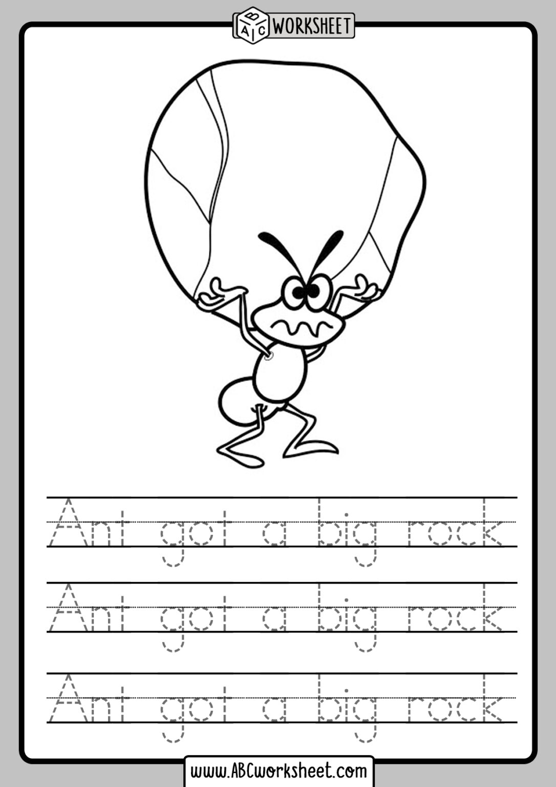 Handwriting Worksheets For 5 Year Olds ABC Worksheet 