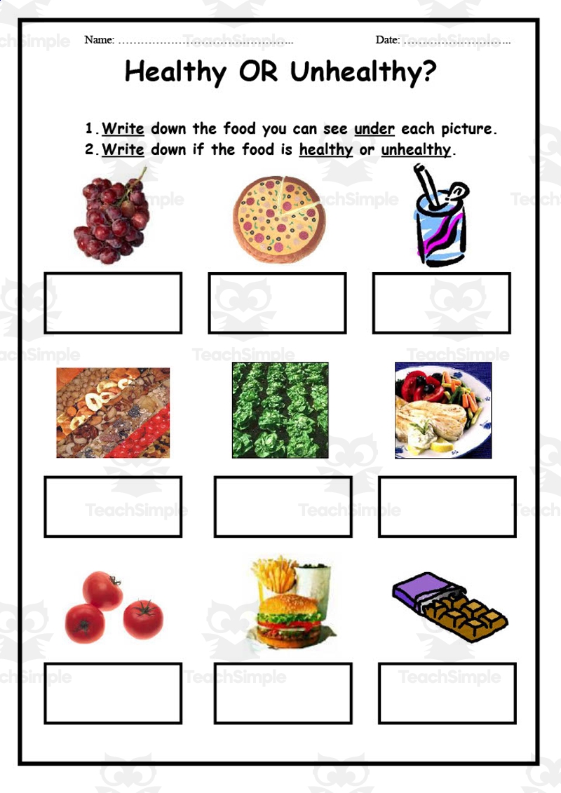 Healthy Or Unhealthy Worksheet Worksheets Library