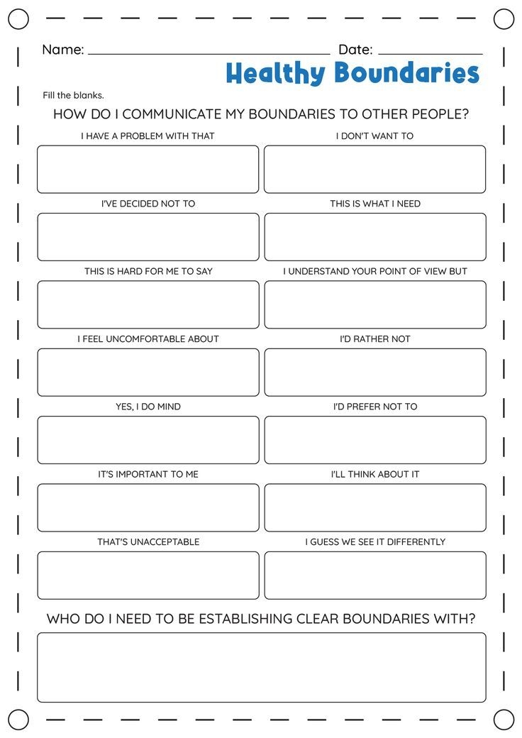 Healthy Relationship Boundaries Worksheets In 2024 Relationship