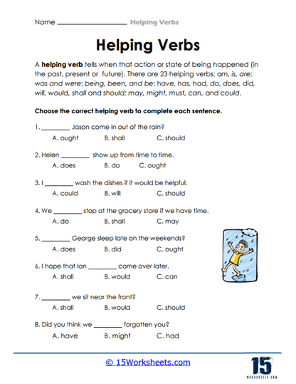 Helping Verbs Worksheets Worksheets Worksheet Hero