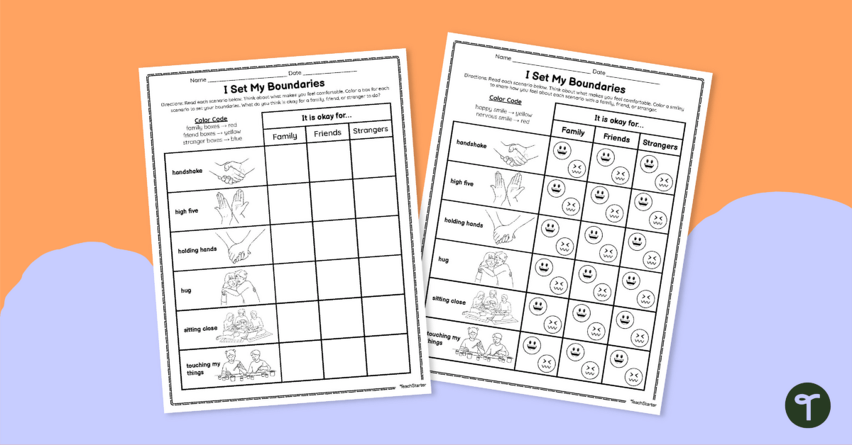 I Set My Boundaries Worksheets Teach Starter Worksheets Library