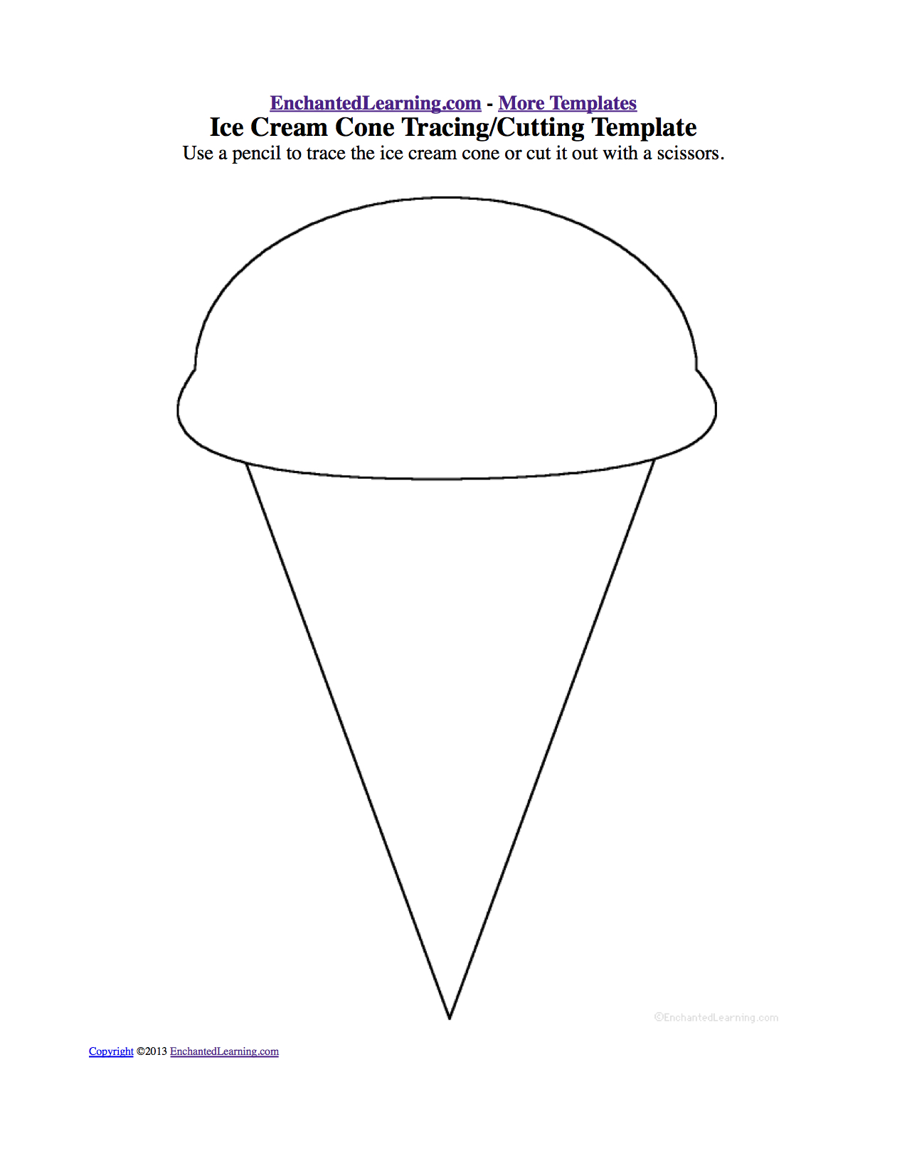 Ice Cream Cone Template Free Printable Free Printable