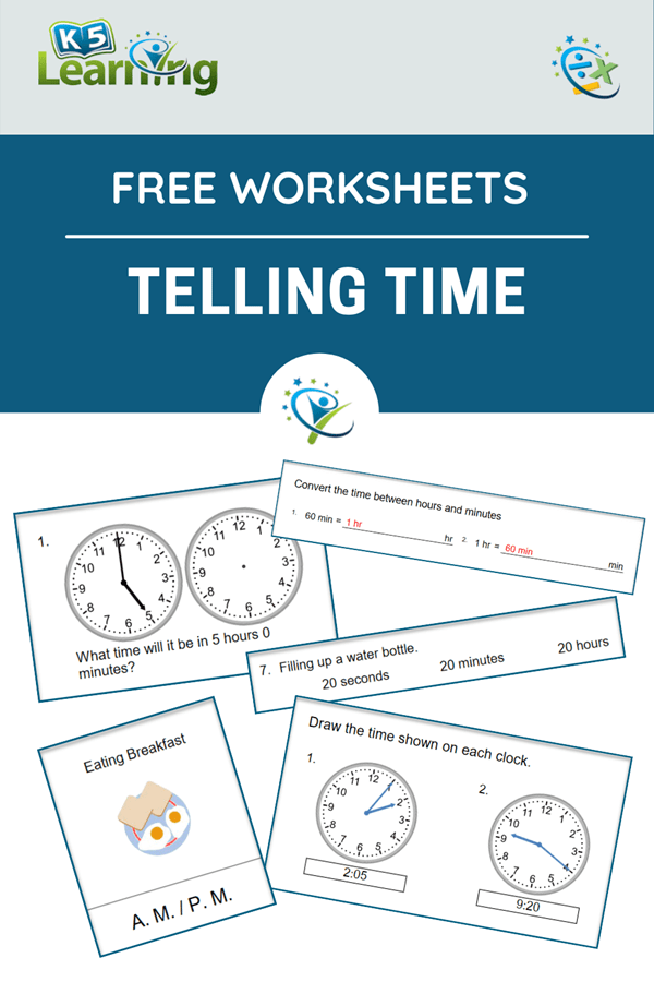 K5 Learning Time Worksheets Worksheets Day