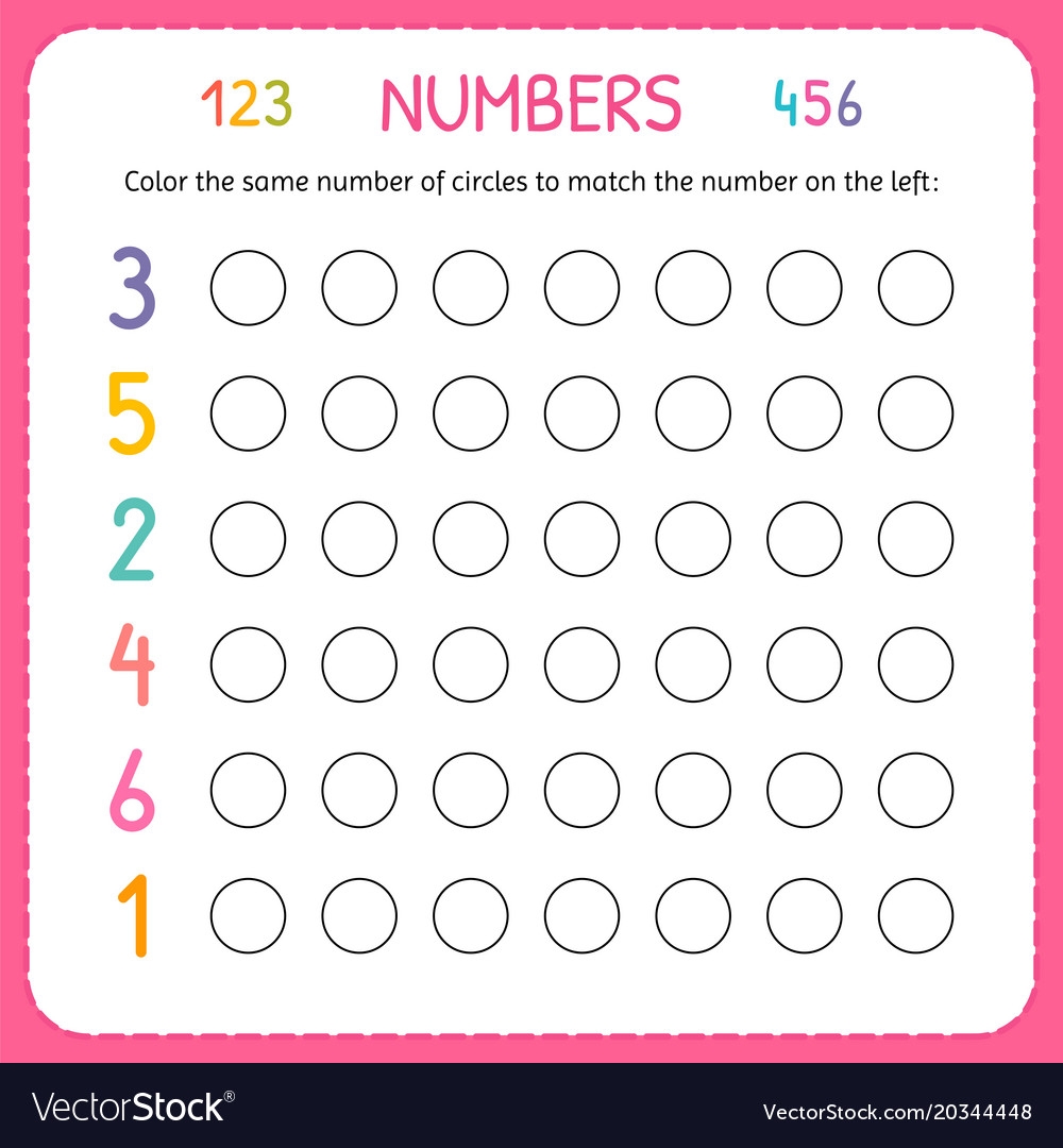 Kinder Worksheets Numbers Open Worksheet