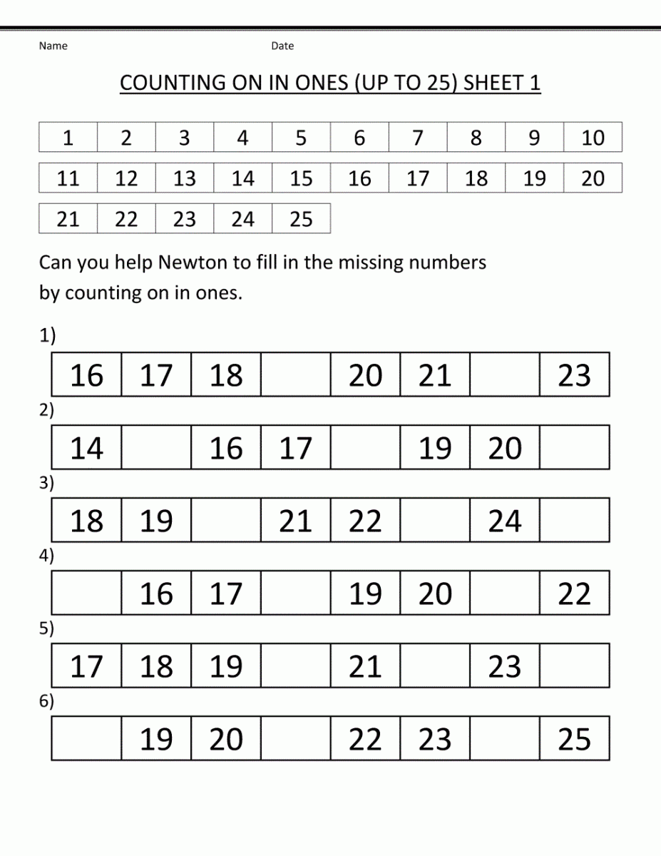 Ks1 Maths Worksheets Counting Learning Printable