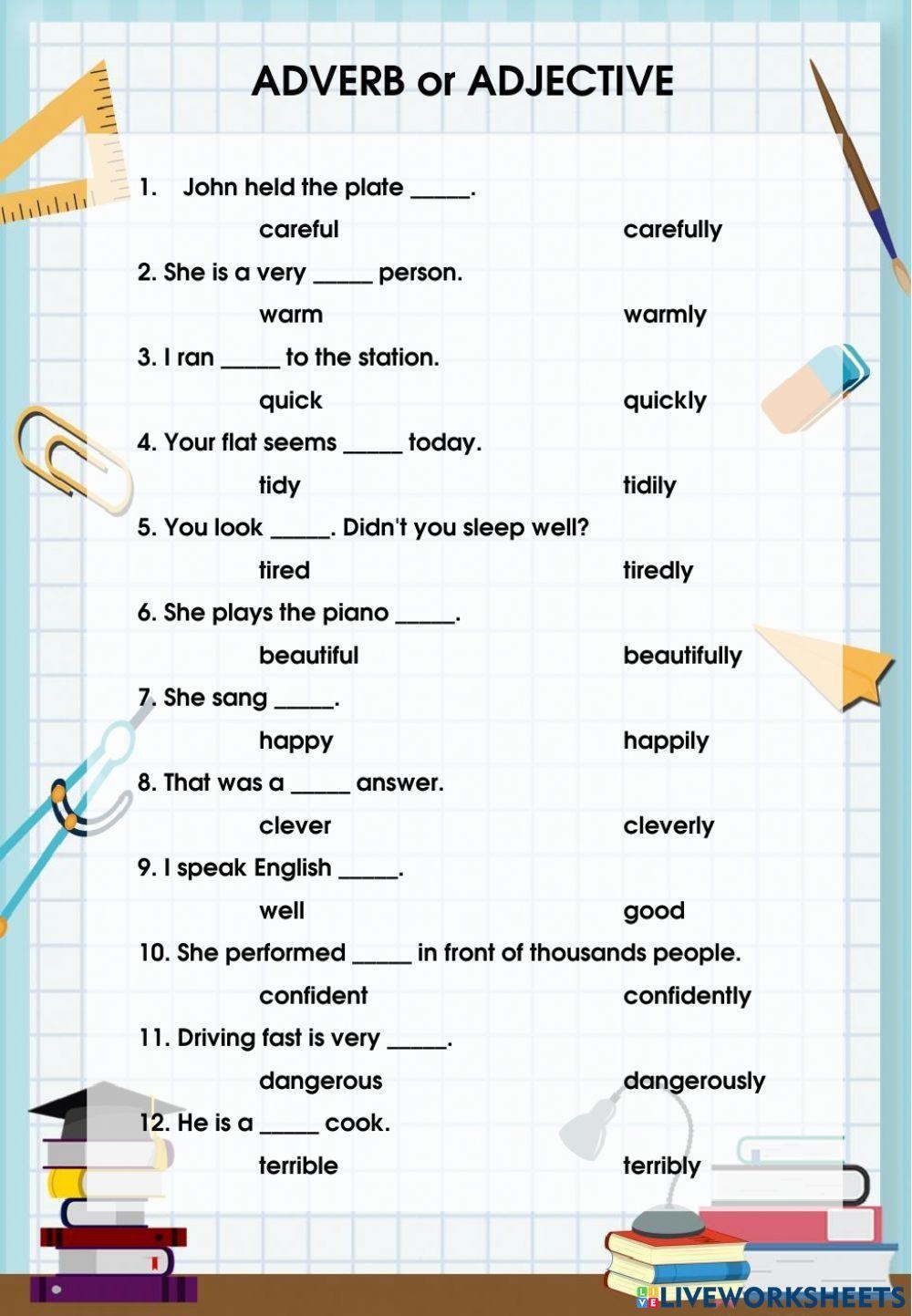KS2 Adjective Or Adverb Worksheet With Answers Twinkl Worksheets 