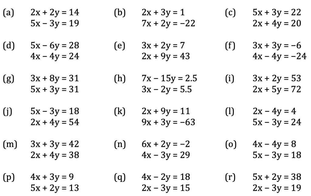 KS3 Y9 Simultaneous Equations Maths With David Worksheets Library