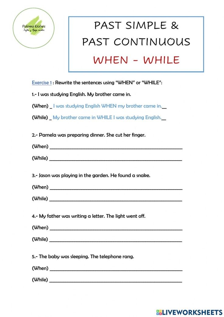 LESSON 26 Past Simple And Past Continuous Worksheet English As A