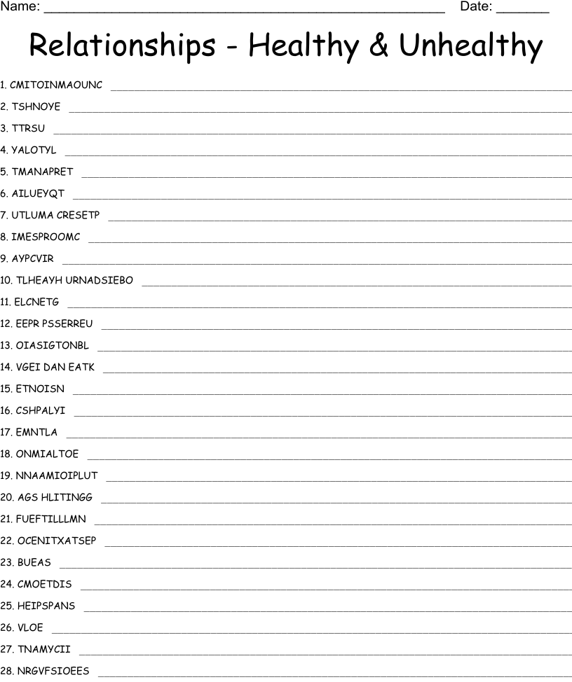 Lesson Plan 7th Grade Healthy Relationships PDF Behavior 