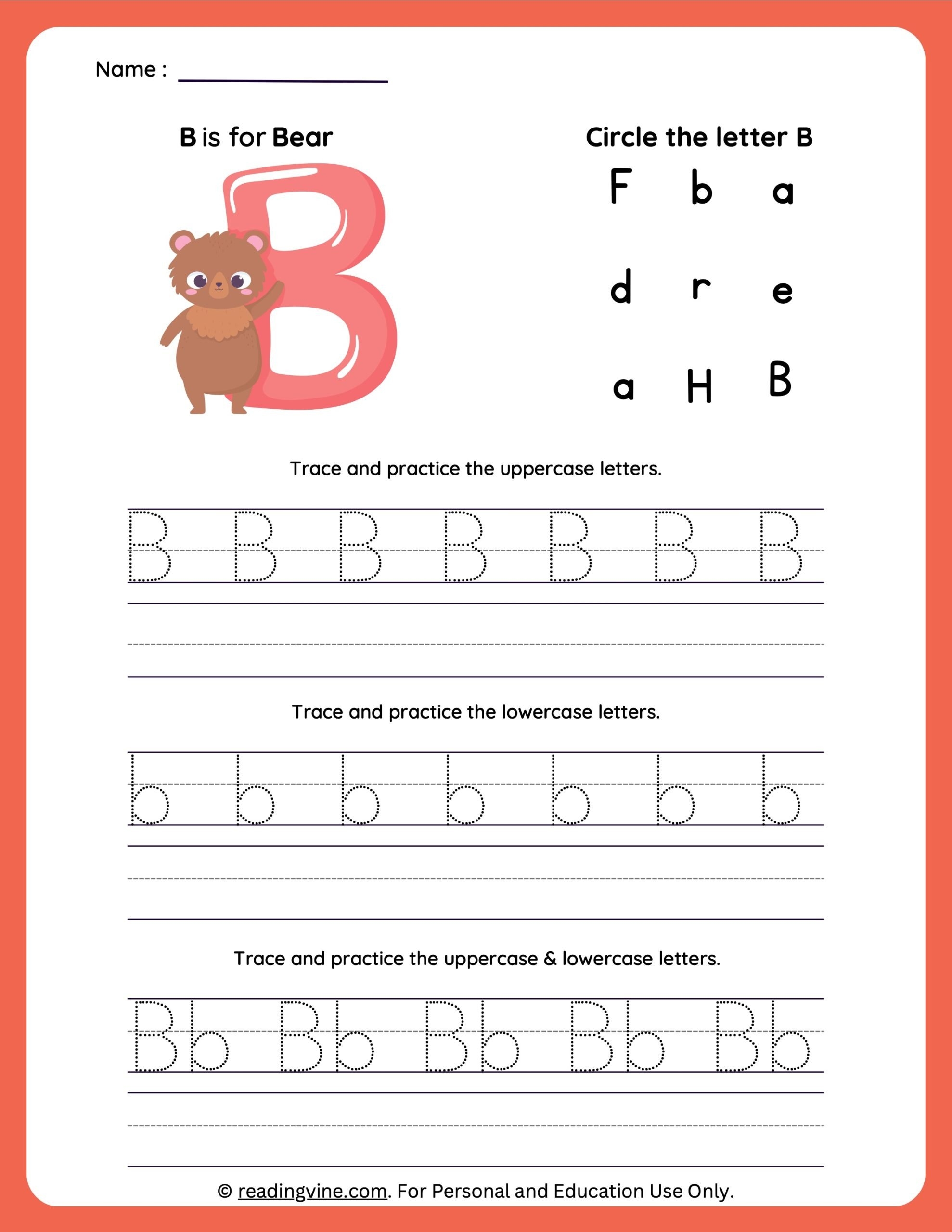 Letter B Worksheet 3 Worksheets Library