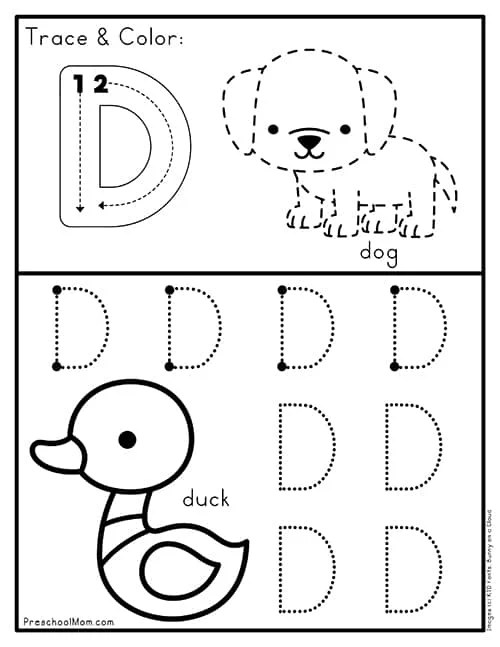 Letter D Free Worksheets TeachersMag Worksheets Library