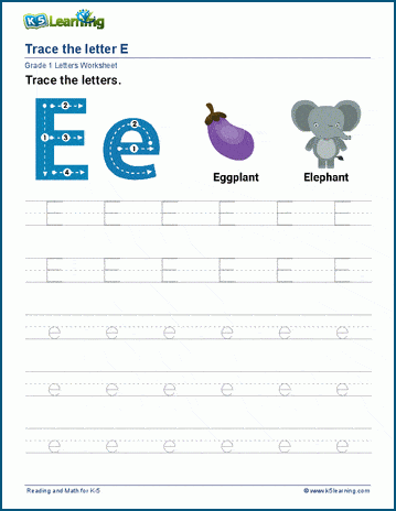 Letter E Worksheet Infoupdate