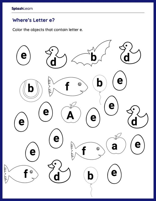 Letter E Worksheet Infoupdate