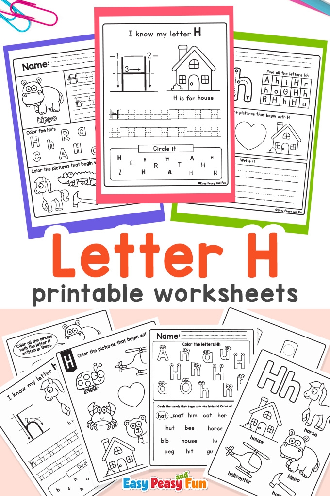 Letter H Worksheets For Preschool And Kindergarten Easy Peasy And Fun