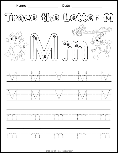 Letter M Handwriting Worksheet Free Printable Infoupdate