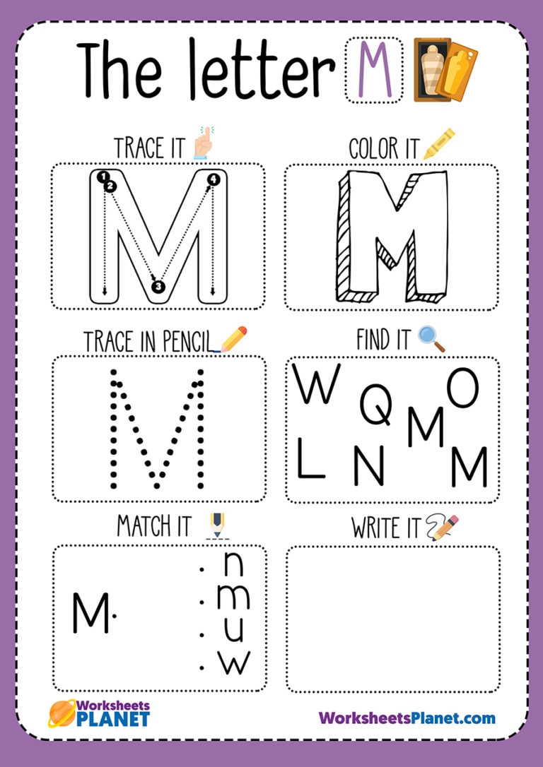 Letter M Worksheet LettersWorksheets