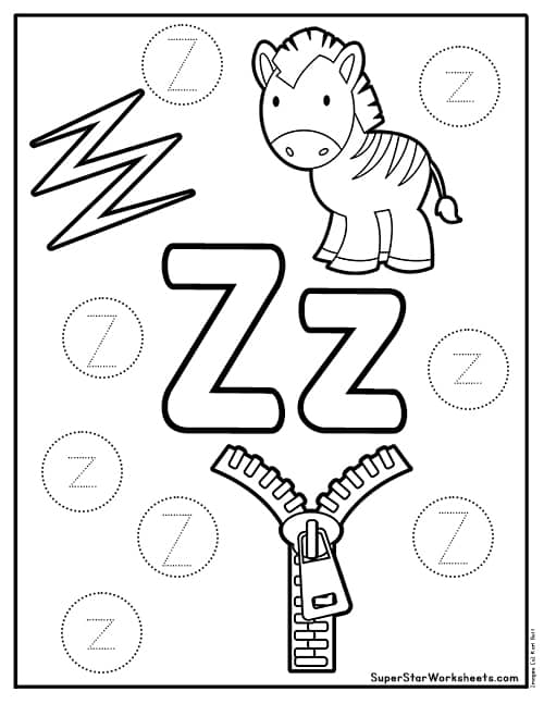 Letter Z Worksheets Superstar Worksheets