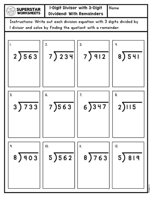 Long Division Worksheets Superstar Worksheets Worksheets Library