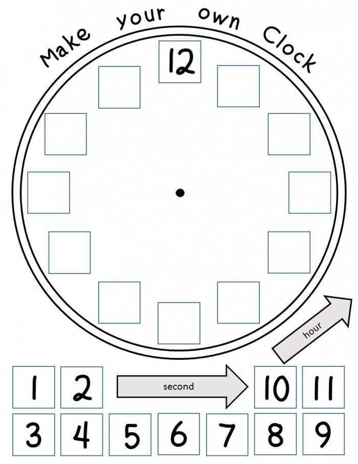 Make A Clock Worksheets 99Worksheets
